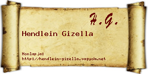 Hendlein Gizella névjegykártya