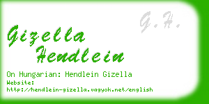 gizella hendlein business card